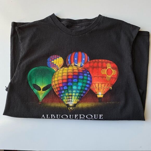 Vintage Albuquerque balloon festival T-shirt New Mexico black medium sleeveless - Picture 6 of 7